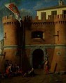 Soldiers outside a Fortified Castle - Michele (di Taddeo di Giovanni Bono) Giambono