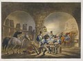 A Piquet of Saxon Dragoons in an Old Castle - (after) Gessner, Conrad