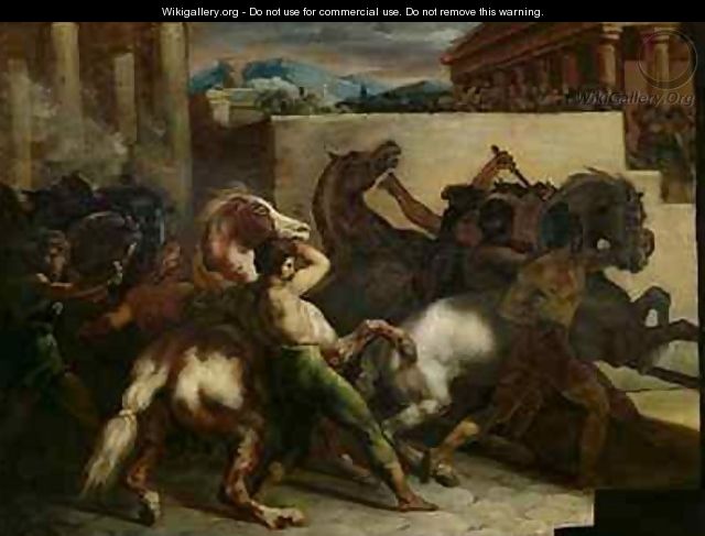 The Wild Horse Race at Rome - Theodore Gericault