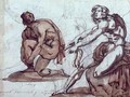 Two nude figures - Theodore Gericault