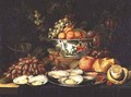 Still Life with Fruit and a Plate of Oysters - Jan Pauwel Gillemans The Elder