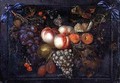 Still Life of Fruit in a Stone Niche - Jan Pauwel Gillemans The Elder