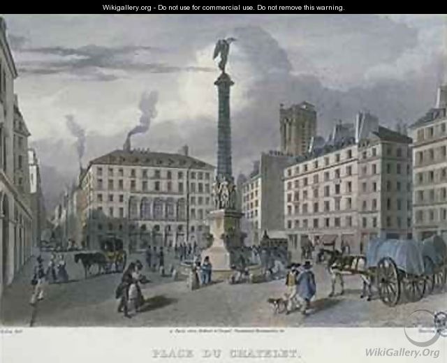 The Place du Chatelet Paris - (after) Gilio, Carlo