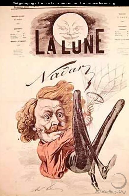 Front cover of La Lune magazine showing Nadar - Andre Gill