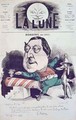 Front cover of La Lune magazine featuring a caricature of Rossini with a message and autograph of the composer - Andre Gill