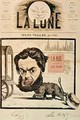 Front page of La Lune with a caricature of Jules Valles and his magazine La Rue - Andre Gill