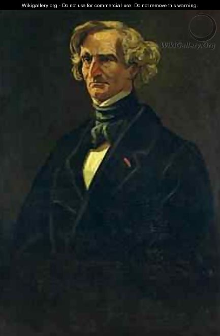 Portrait of Hector Berlioz 1803-69 formerly attributed to Honore Daumier 1808-79 - Andre Gill