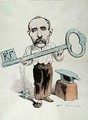Caricature of Georges Clemenceau 1841-1929 from La Lune Rousse - Andre Gill