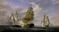 Combat between the French Frigate La Canonniere and the English Vessel The Tremendous - Pierre Julien Gilbert