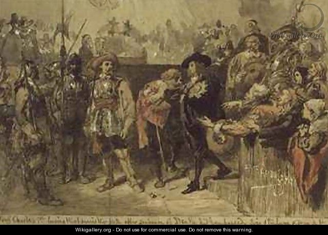Charles I 1600-49 leaving Westminster Hall after the sentence of death had been passed - Sir John Gilbert