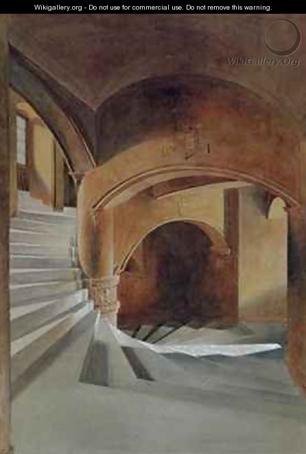 The Staircase in Fyvie Castle - James William Giles