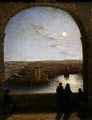 Inside the Fortifications Valetta View from an Arch by Night - Girolamo Gianni