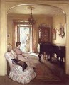 Interior scene with two ladies - Percy William Gibbs