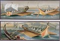 Roman Sailboats and Rowing Boats after frescoes in the Temple of Isis in Pompeii - Giacinto Gigante