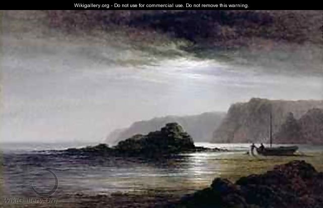 Coastal Landscape by Moonlight - Arthur Gilbert
