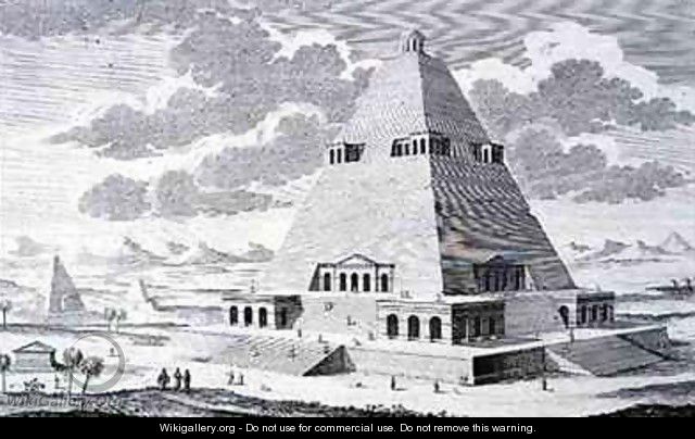 A Pyramid outside Thebes Egypt - (after) Fischer von Erlach, Johann Bernhard