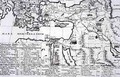 Map of Locations cited in the First Book of Entwurf einer historischen Architektur - (after) Fischer von Erlach, Johann Bernhard