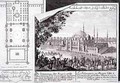 Plan and View of the Suleymaniye Mosque Istanbul - (after) Fischer von Erlach, Johann Bernhard