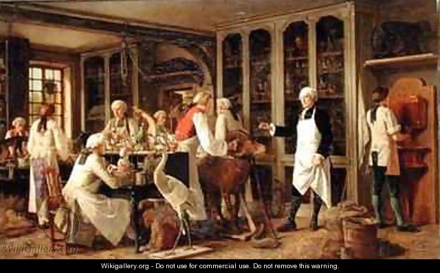 Louis Jean Marie Daubenton 1716-99 in his Laboratory - Benjamin Eugene Fichel
