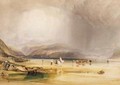 View from Snowdon from Sands of Traeth Mawe taken at the Ford between Pont Aberglaslyn and Tremadoc - Anthony Vandyke Copley Fielding