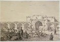 Caravanserai on the road from Isfahan to Shiraz - Eugene Napoleon Flandin