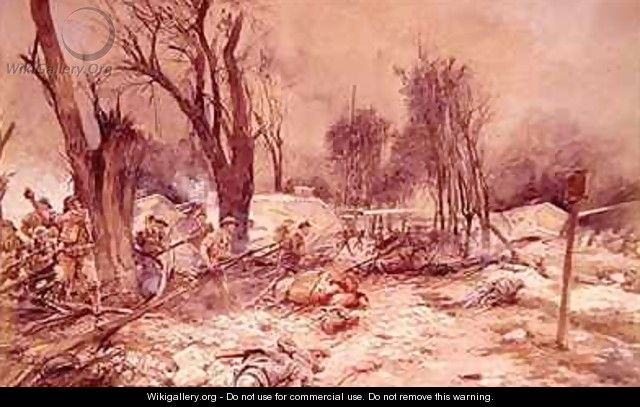 American Infantry Attack on 18th July 1918 during the Aisne Marne Counter offensive - Francois Flameng