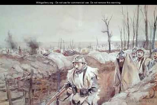 A Trench in Artois - Francois Flameng