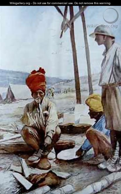 Indian Cavalrymen at Rest - Francois Flameng