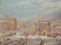 Marylebone Road at the Junction with Lisson Grove and Stingo Lane Showing the Philological School in Winter - T. Paul Fisher
