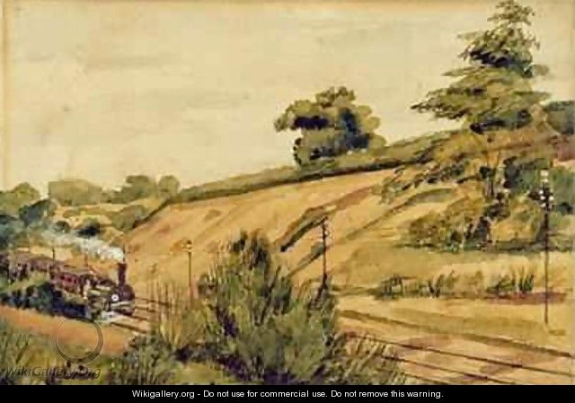 Landscape with Train - Edward W. Fitch