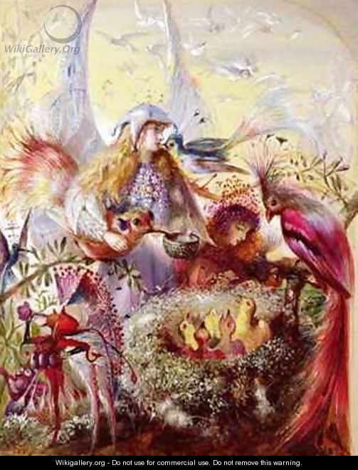Fairies with Birds - John Anster Fitzgerald