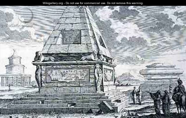 Tombs near Cairo Egypt - (after) Fischer von Erlach, Johann Bernhard