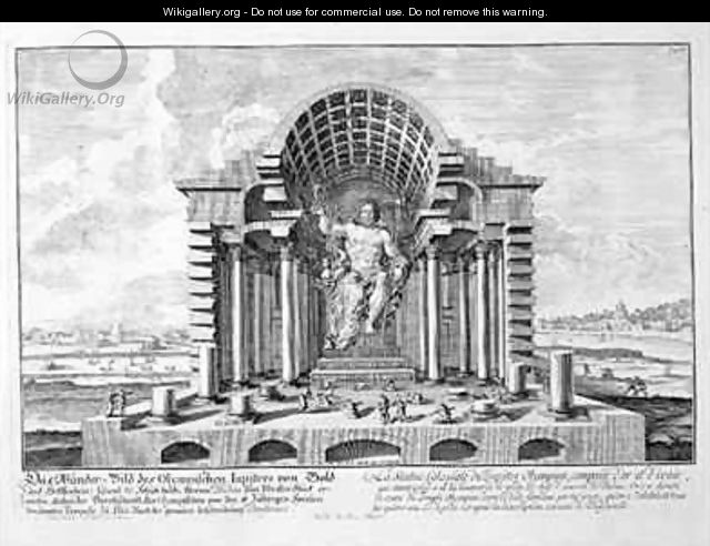The Statue of Olympian Zeus by Phidias - (after) Fischer von Erlach, Johann Bernhard