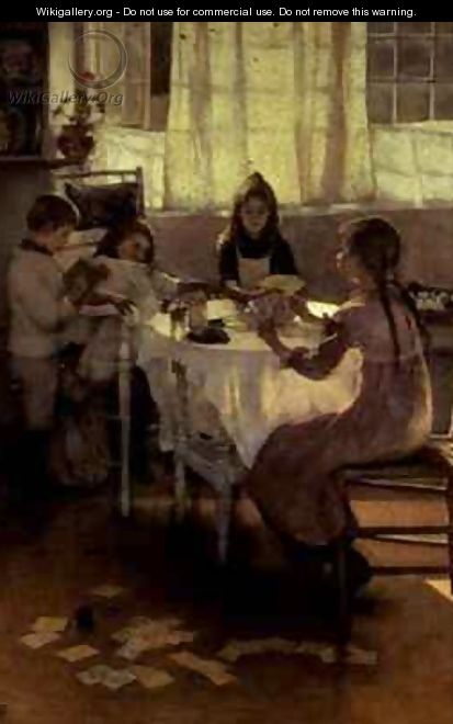 A Game of Old Maid - Elizabeth Stanhope Forbes