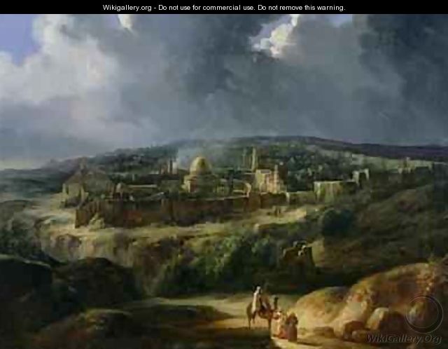 View of Jerusalem from the Valley of Jehoshaphat - Auguste Forbin