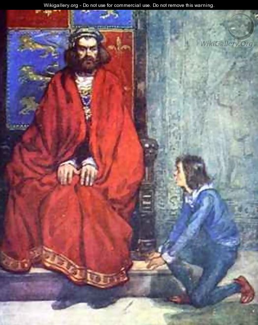 The little boy knelt before the King and stammered out the story - A.S. Forrest