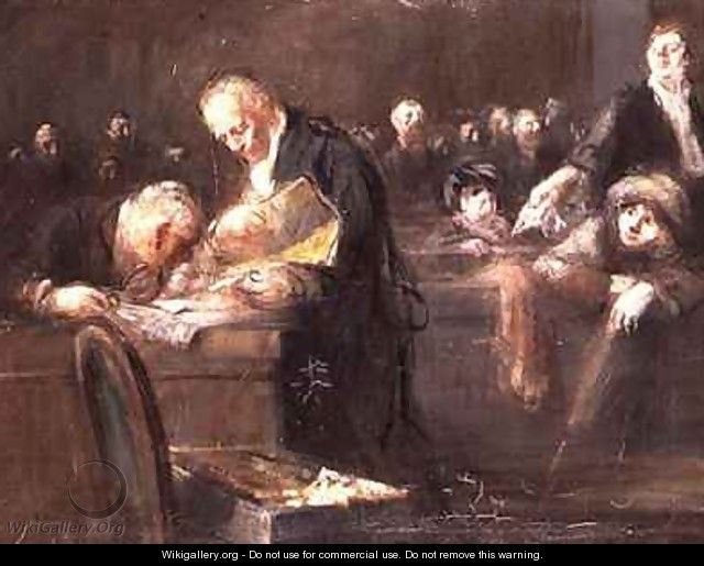 Scene at the Tribunal the convicting evidence - Jean-Louis Forain