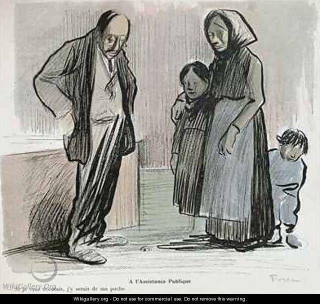 Cartoon critical of the Assistance Publique - Jean-Louis Forain