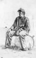 Drummer Boy Taking a Rest During the Civil War - Edwin Forbes