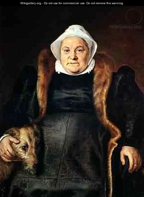 Portrait of an Elderly Woman or The Falconers Wife - Frans, the elder Floris