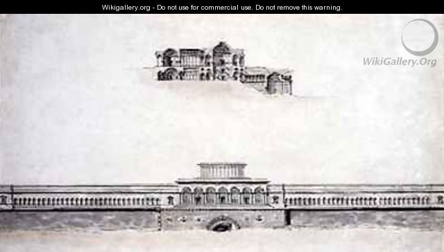 Design for a Neo Classical Palace - Pierre Francois Leonard Fontaine