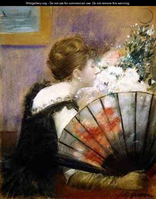 Woman with a fan - Jean-Louis Forain