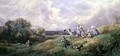 Children Running Down a Hill - Myles Birket Foster