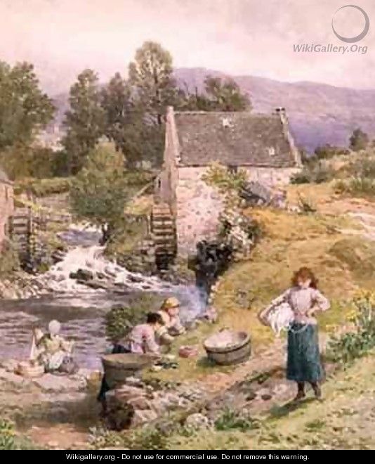 A Mill Pool - Myles Birket Foster
