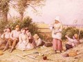 Refreshment in the Hayfield - Myles Birket Foster