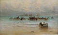 Loading Fish at Low Tide St Ives - William Banks Fortescue