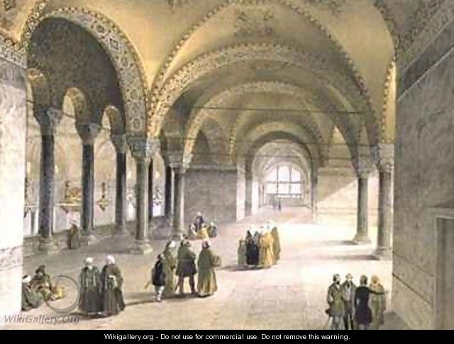 Haghia Sophia plate 13 the centre of the Gallery - (after) Fossati, Gaspard