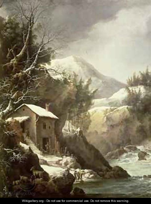 Winter landscape - Francesco Foschi