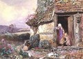 At the Cottage Door - Myles Birket Foster