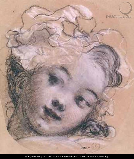 Portrait presumed to be Rosalie daughter of the artist - Jean-Honore Fragonard